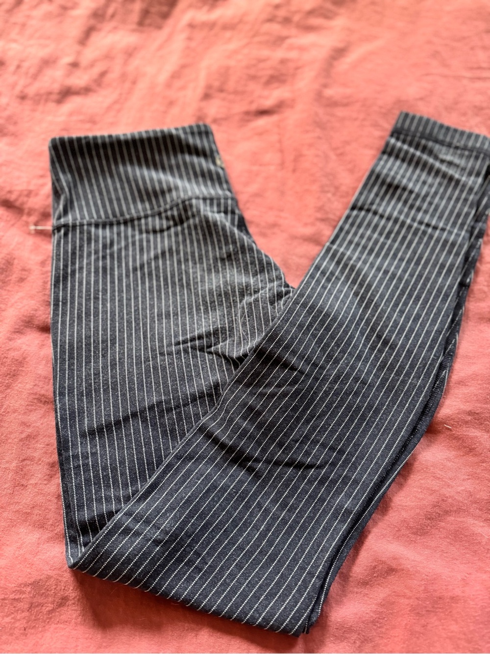 Blue Pinstripe Lululemon Leggings
